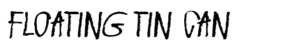 Floating tin can font preview